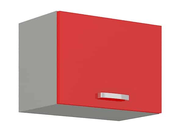 ROSE, skříňka horní 50 GU-36 1F, šedá / červený lesk