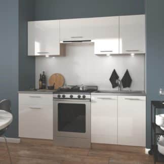 Kuchyně MARIJA 140/200 cm, korpus: dub sonoma, dveře: bílý lesk