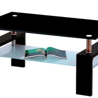 Konferenční stolek Diana Lisa černý/černé sklo - FALCO