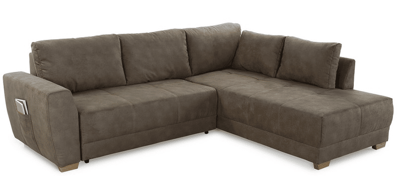 Rohová sedací souprava Kaprun, hnědá látka