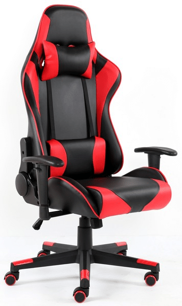 Kancelářské křeslo Lima, černá/červená ekokůže