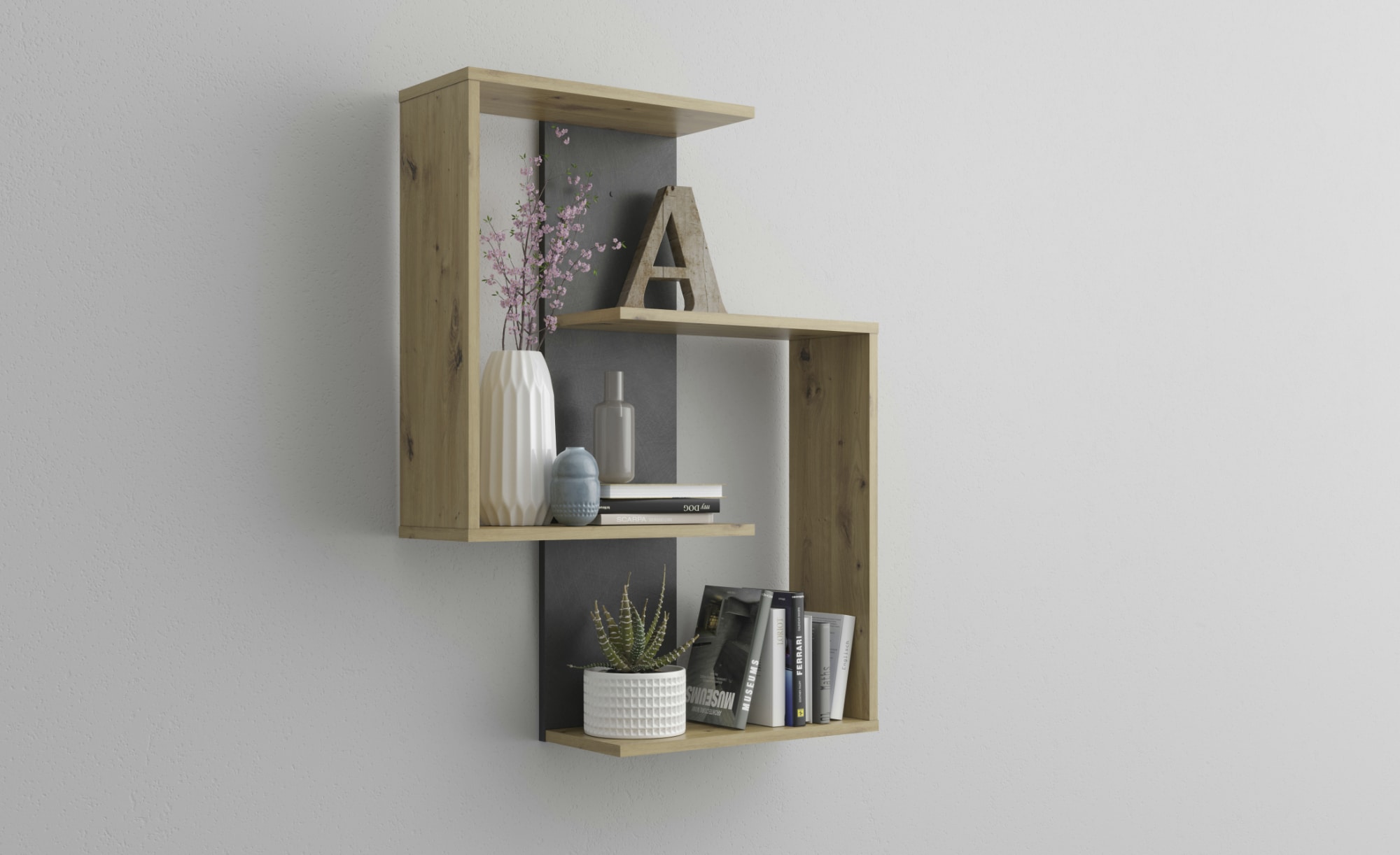 Sconto Nástěnný regál KRÉTA