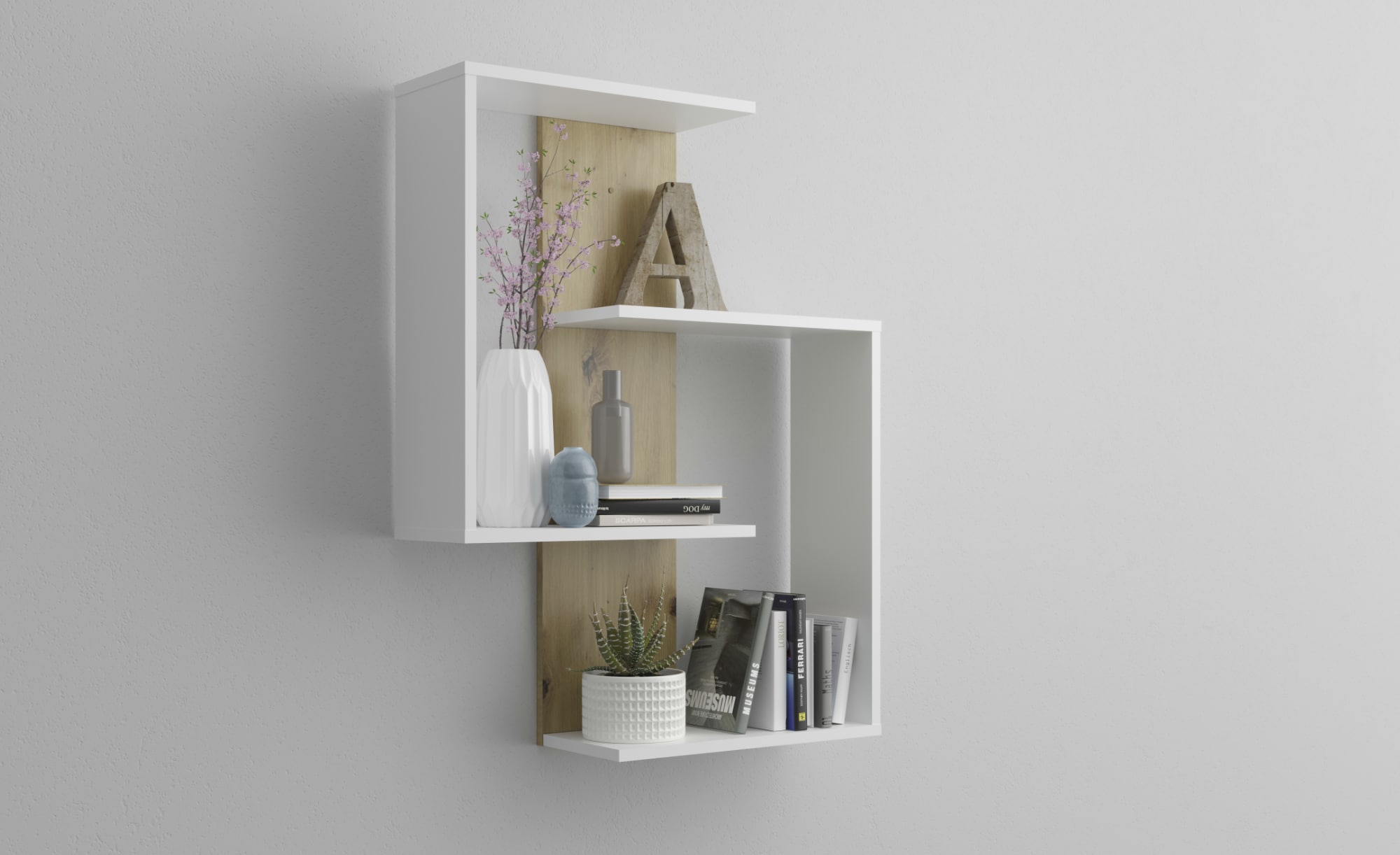 Sconto Nástěnný regál KRÉTA