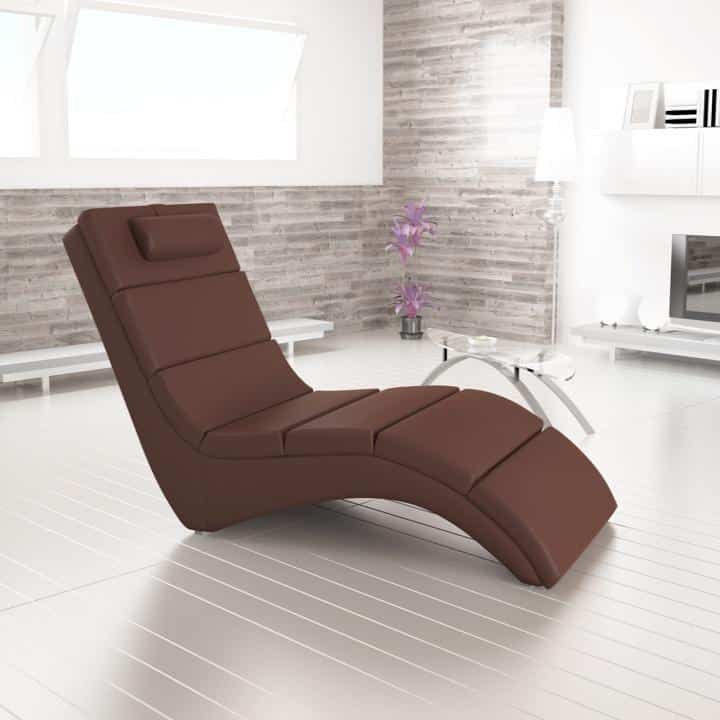 Relaxační křeslo LONG Tempo Kondela Hnědá