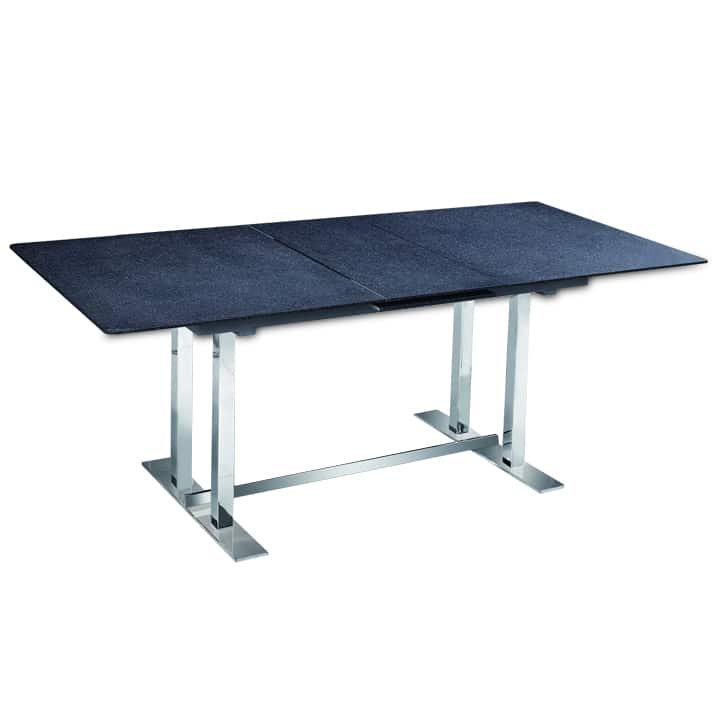 Jídelní stůl rozkládací 160/200 BENDER kámen / ocel Tempo Kondela