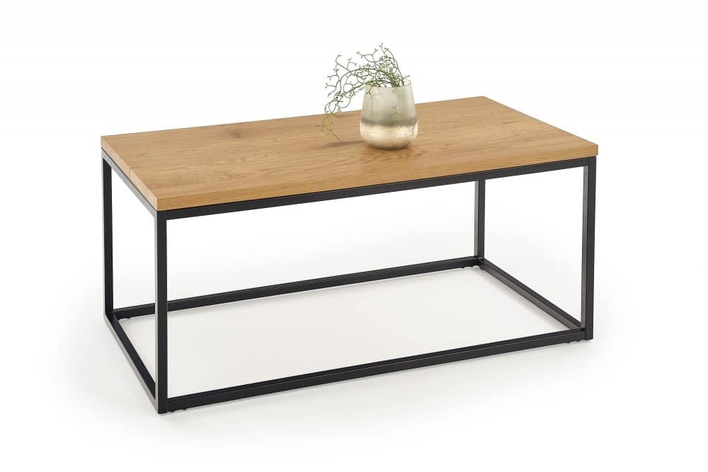 Konferenční stolek ARUBA dub zlatý / černá Halmar