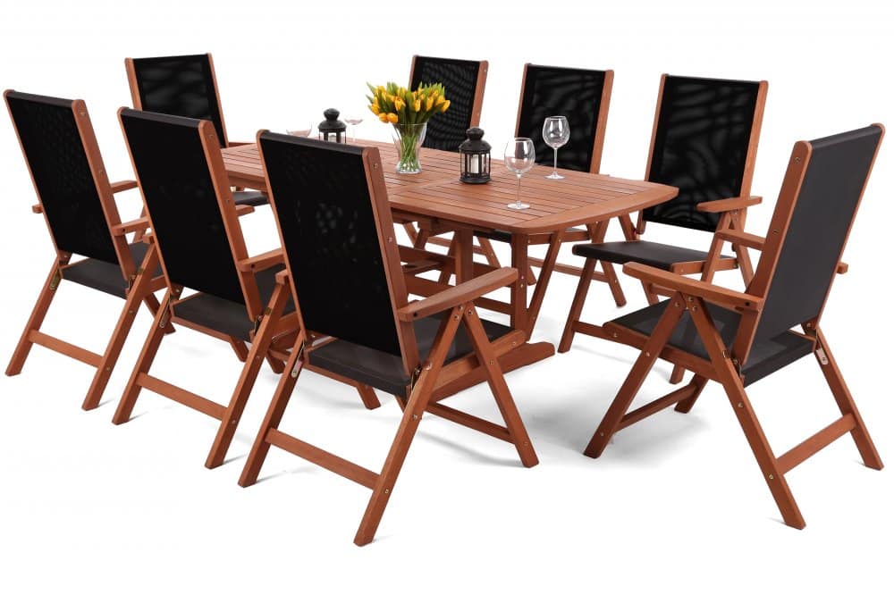 Zahradní sestava GH4662 8+1 mahagon / černá