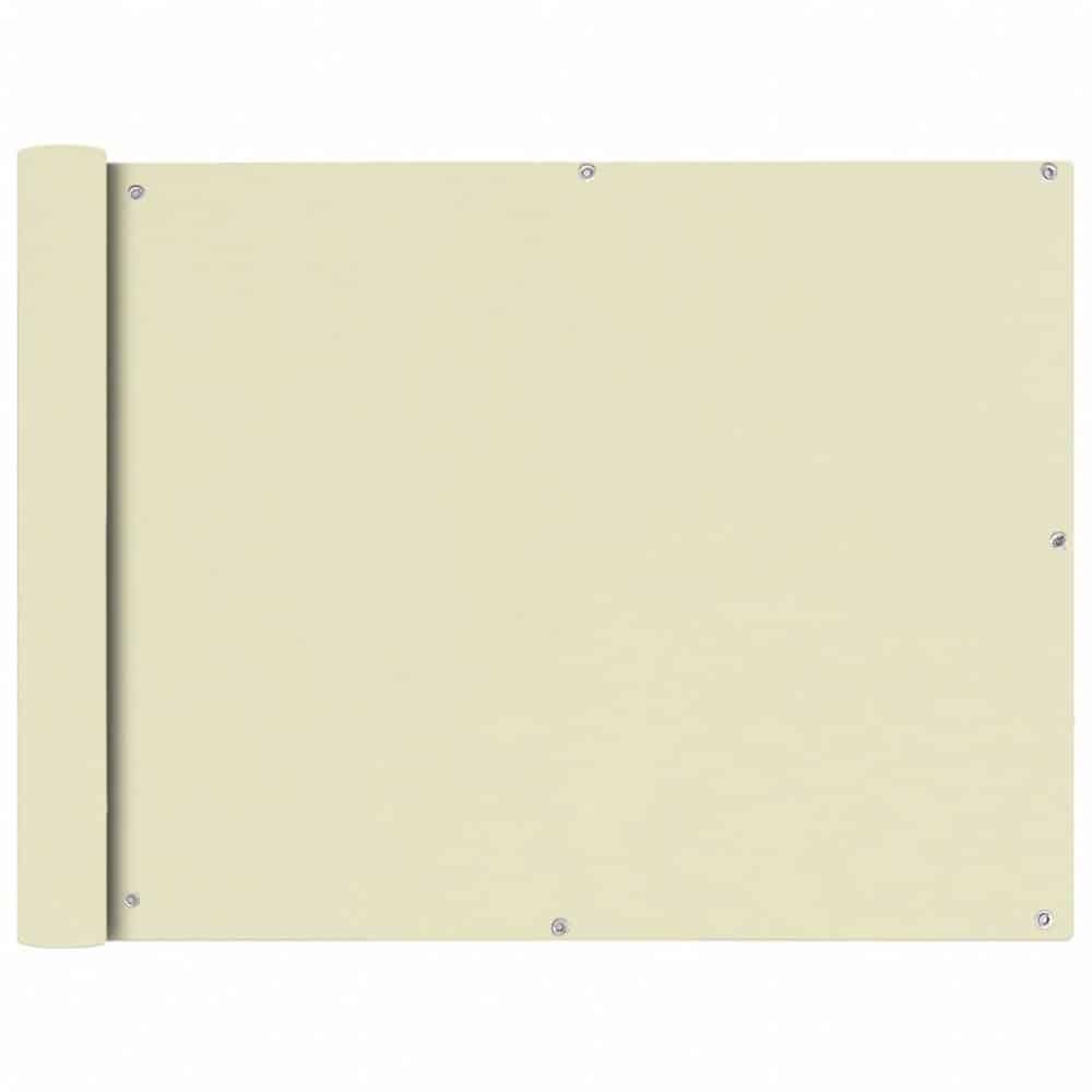 Balkónová zástěna 90 x 400 cm oxfordská látka Krémová