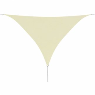 Plachta proti slunci oxfordská látka trojúhelník 3,6 x 3,6 x 3,6 m Krémová