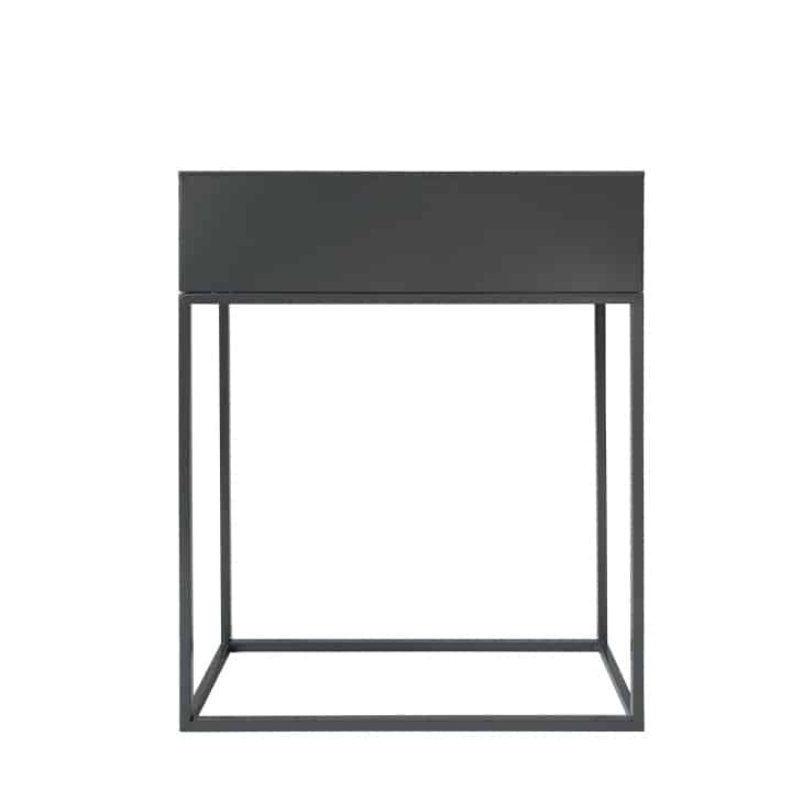 Multifunkční kovový květináč INDIZE TYP 3 Tempo Kondela Tmavě šedá