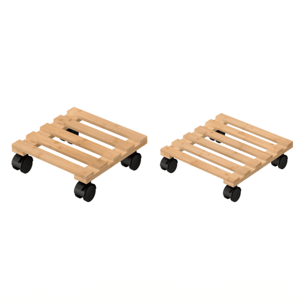 Stojan pod květiny s kolečky 2 ks KOSMA bambus Tempo Kondela