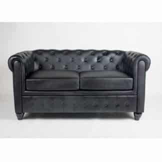 2-Sed, Ekokůže / Masiv, Černá, CHESTERFIELD 0000150080 Tempo Kondela