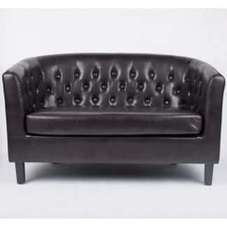 2-Sed, Ekokůže / Masiv, Hnědá / Černá, MARON 0000150082 Tempo Kondela