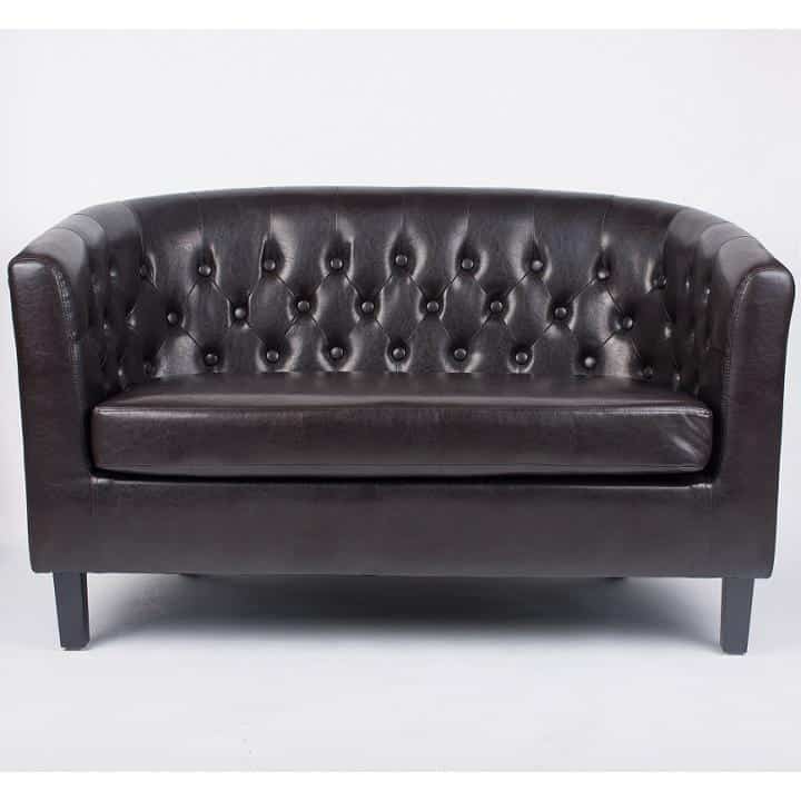 2-Sed, Ekokůže / Masiv, Hnědá / Černá, MARON 0000150082 Tempo Kondela