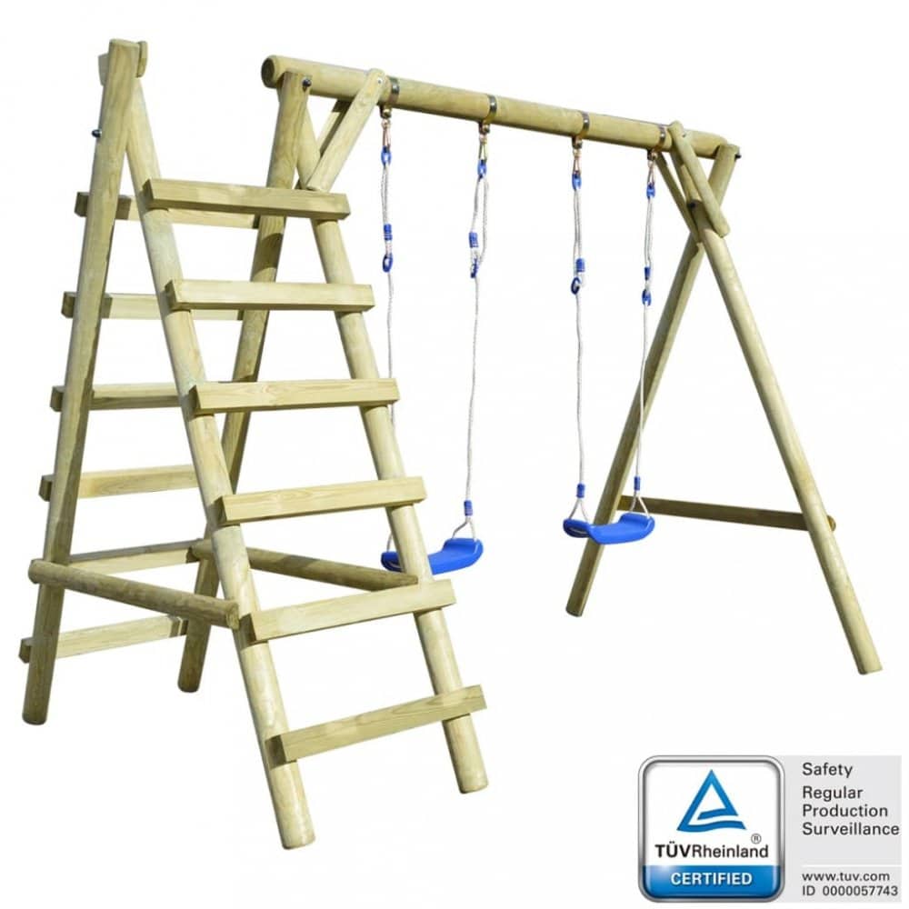 Sada houpaček s žebříky borové dřevo Dekorhome