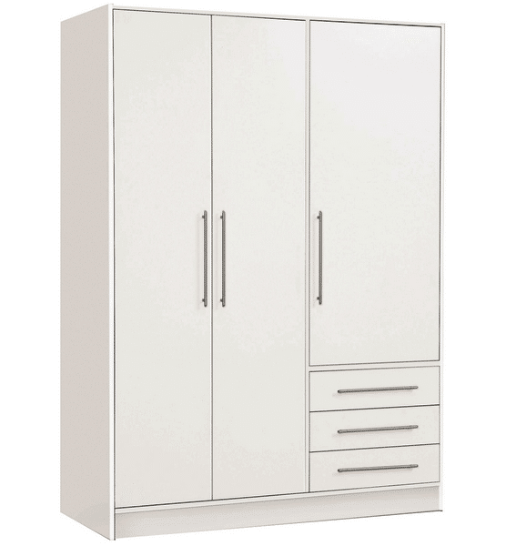 Šatní skříň Jupiter, 145cm, bílá