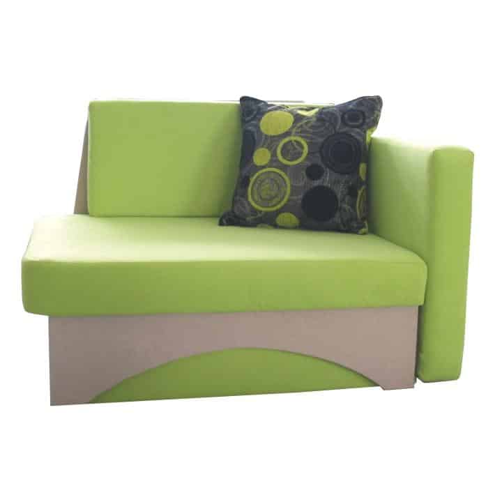 Rozkládací křeslo, zelená, béžová, pravá, KUBOŠ 07024953 Tempo Kondela