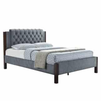 Postel KAROLA NEW šedá / tmavý ořech Tempo Kondela 180 x 200 cm