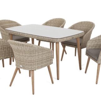 Zahradní jídelní set 6+1 Béžová