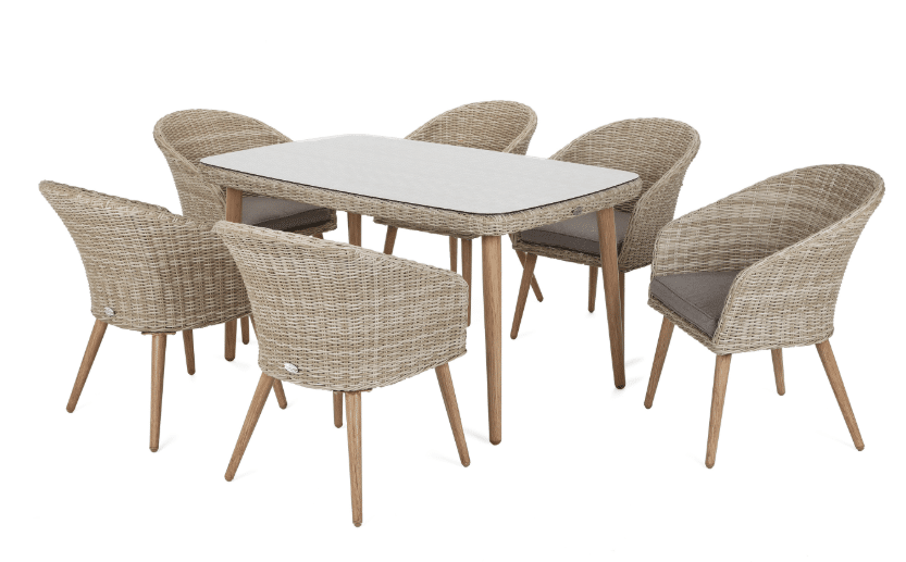 Zahradní jídelní set 6+1 Béžová