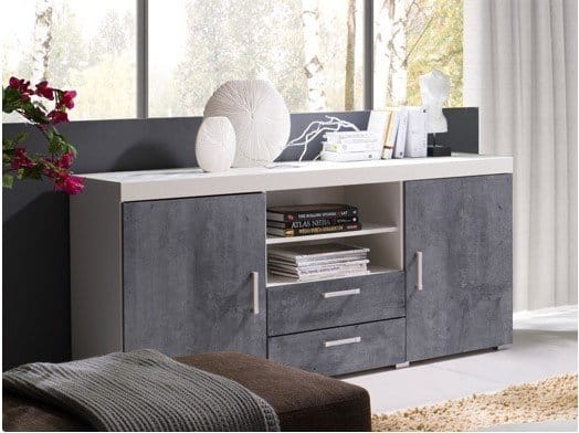 Komoda Samba R5 bílá/beton - FALCO