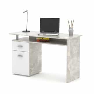 Psací stůl PL 20, beton/bílá