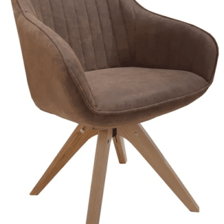 Jídelní židle Viborg, hnědá vintage ekokůže