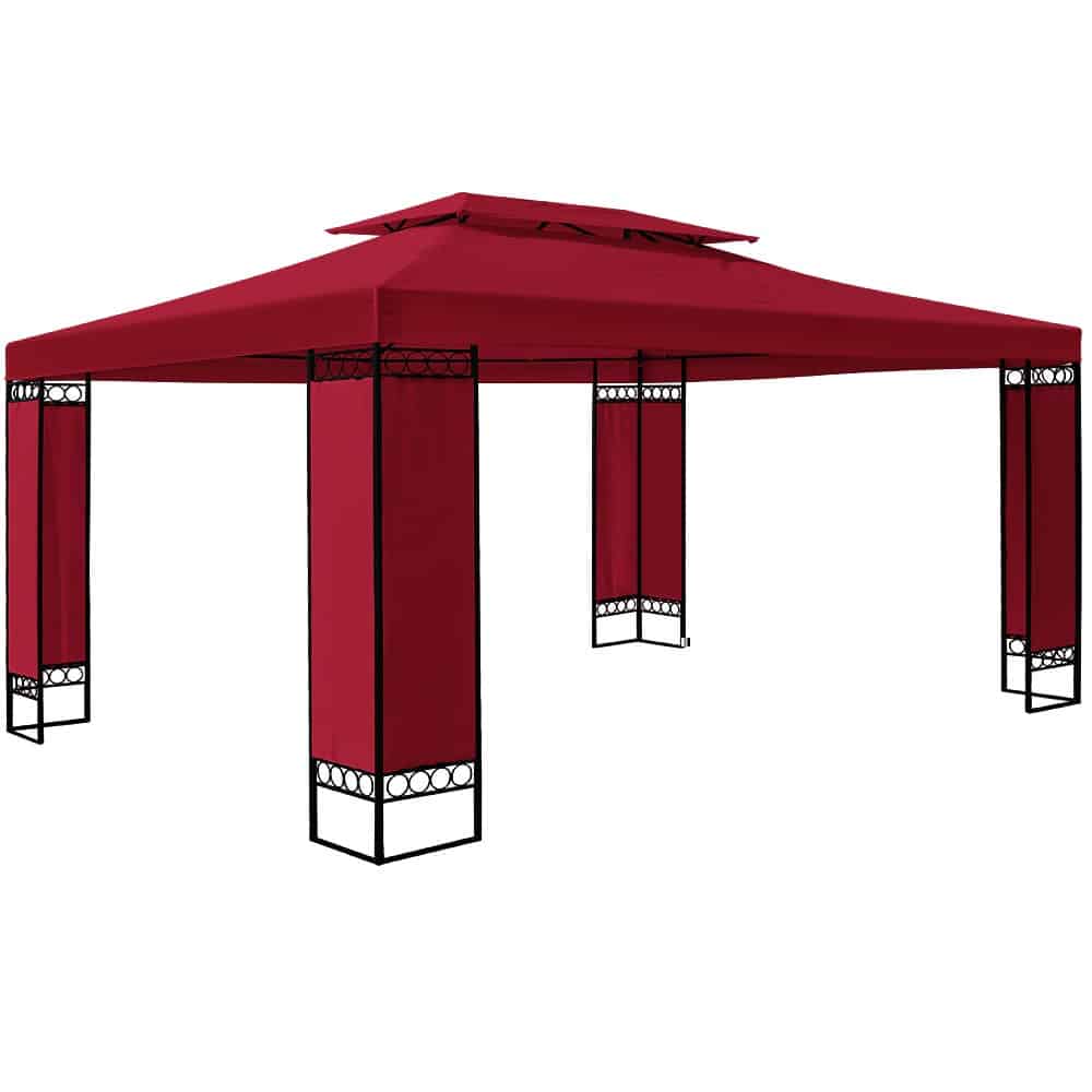 Zahradní altán 3x4 m Dekorhome Červená