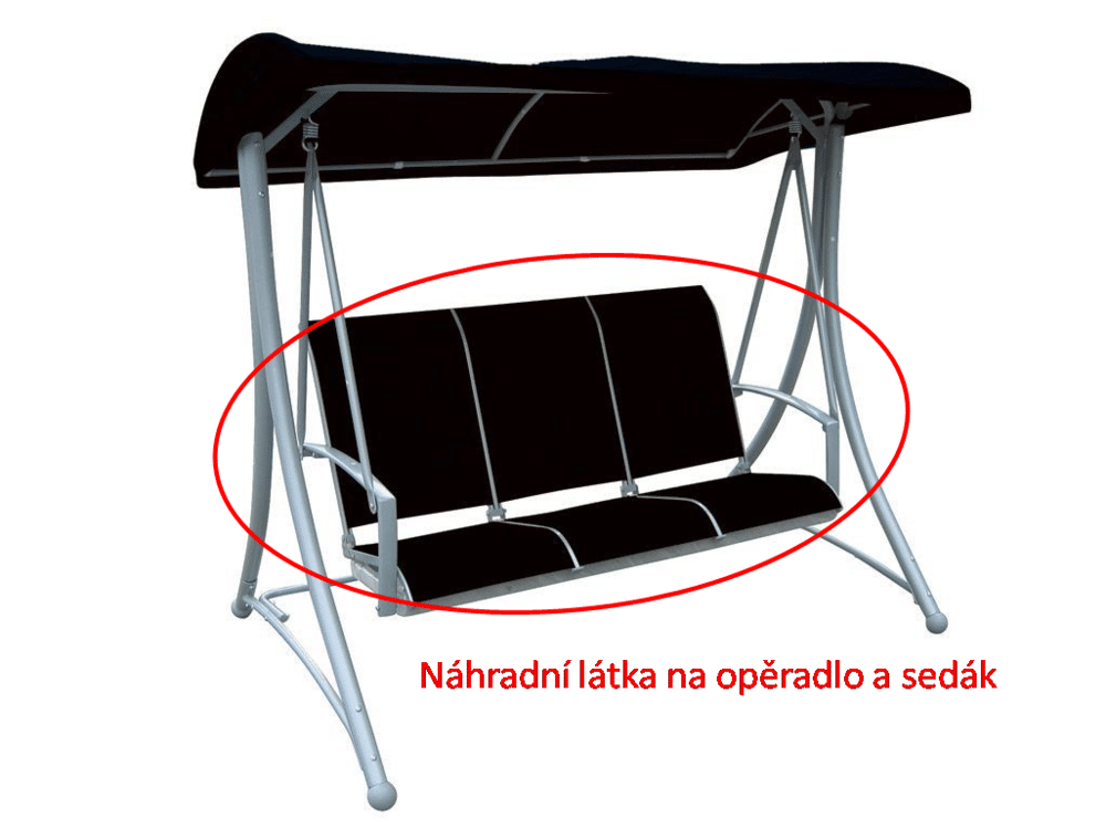 látka na sedák HOLLYWOOD ROJAPLAST Černá