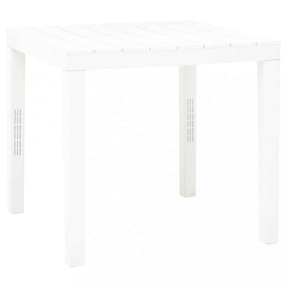 Zahradní stůl 78 x 78 x 72 cm plast Dekorhome Bílá