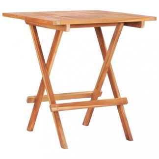Skládací bistro stolek 60x60x65 cm teakové dřevo Dekorhome