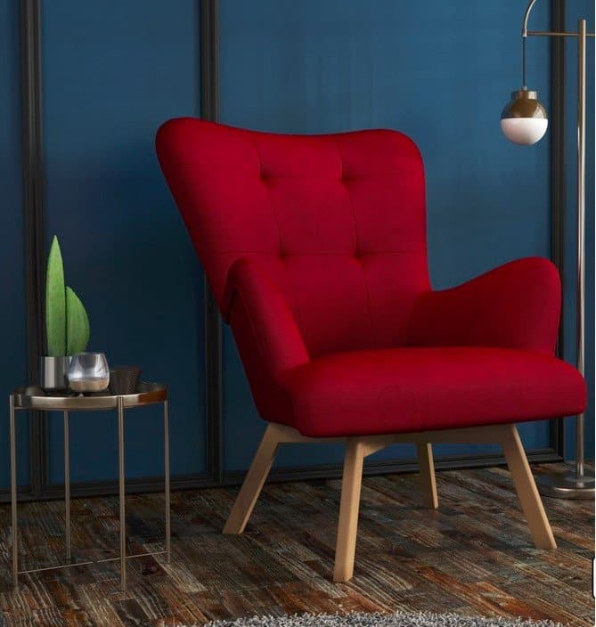 Retro křeslo Royal červená - FALCO