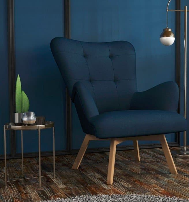 Retro křeslo Royal modrá - FALCO
