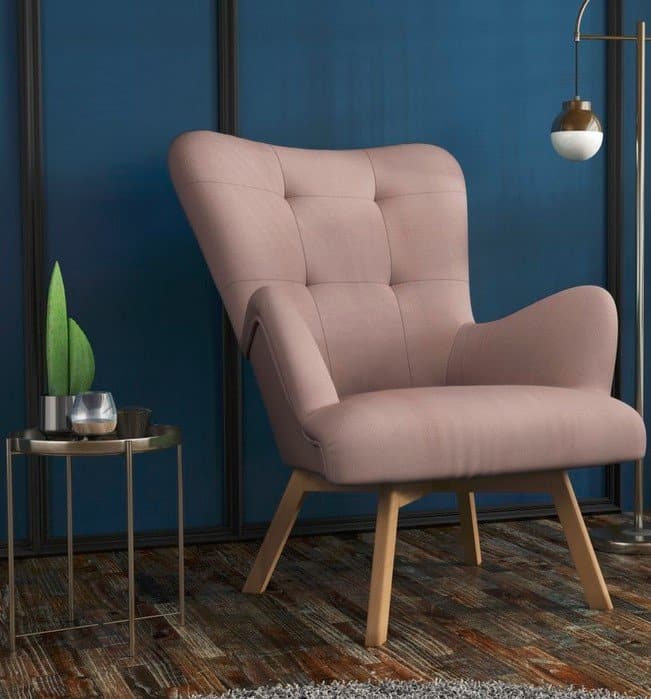 Retro křeslo Royal starorůžová - FALCO