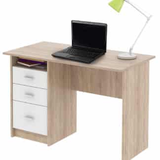 Psací stůl se zásuvkam SIMON, dub sonoma/bílá
