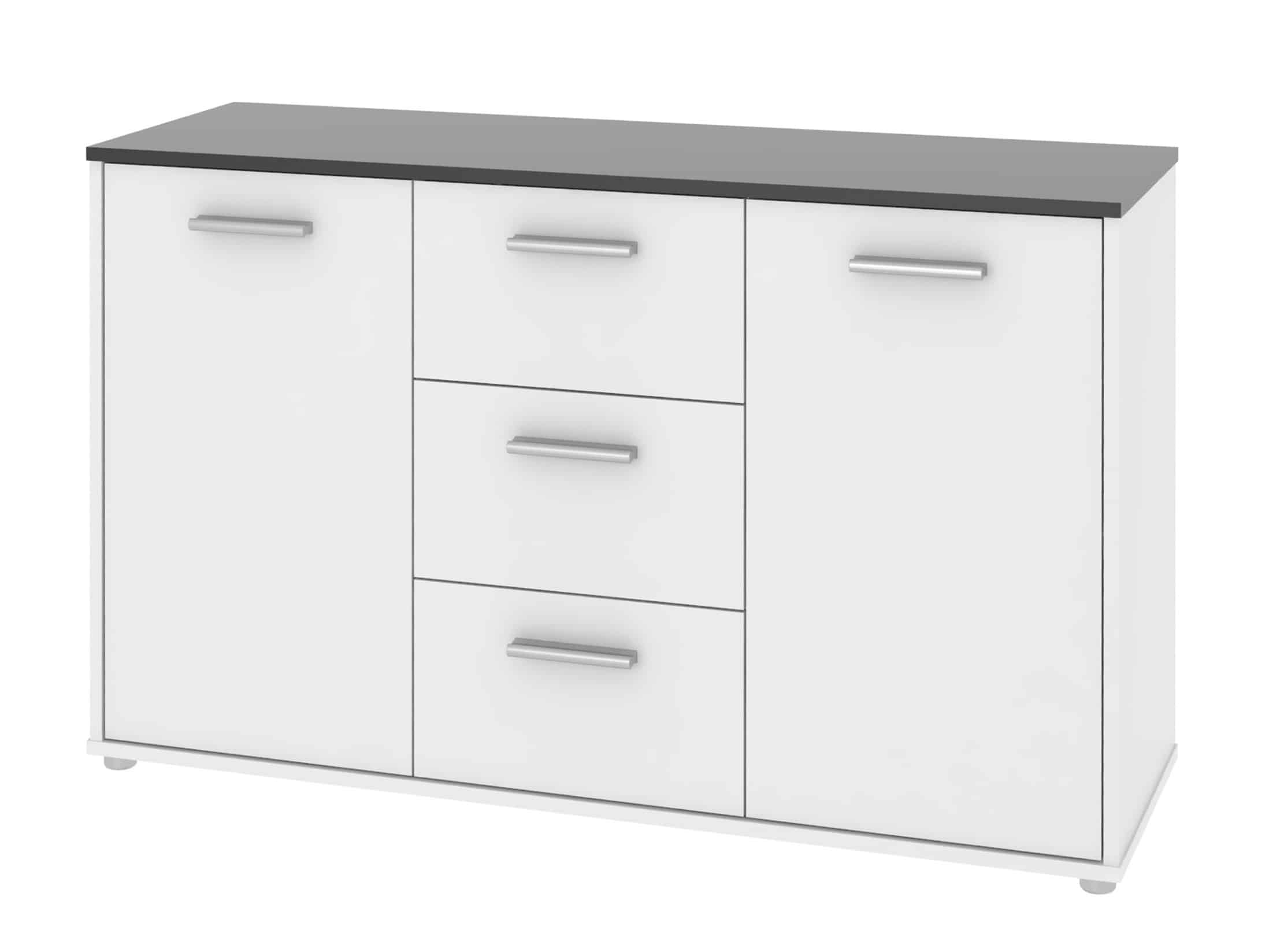 Komoda ZU23, černá/bílá