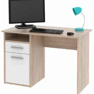 Kancelářský psací stůl MIRO, dub sonoma/bílá