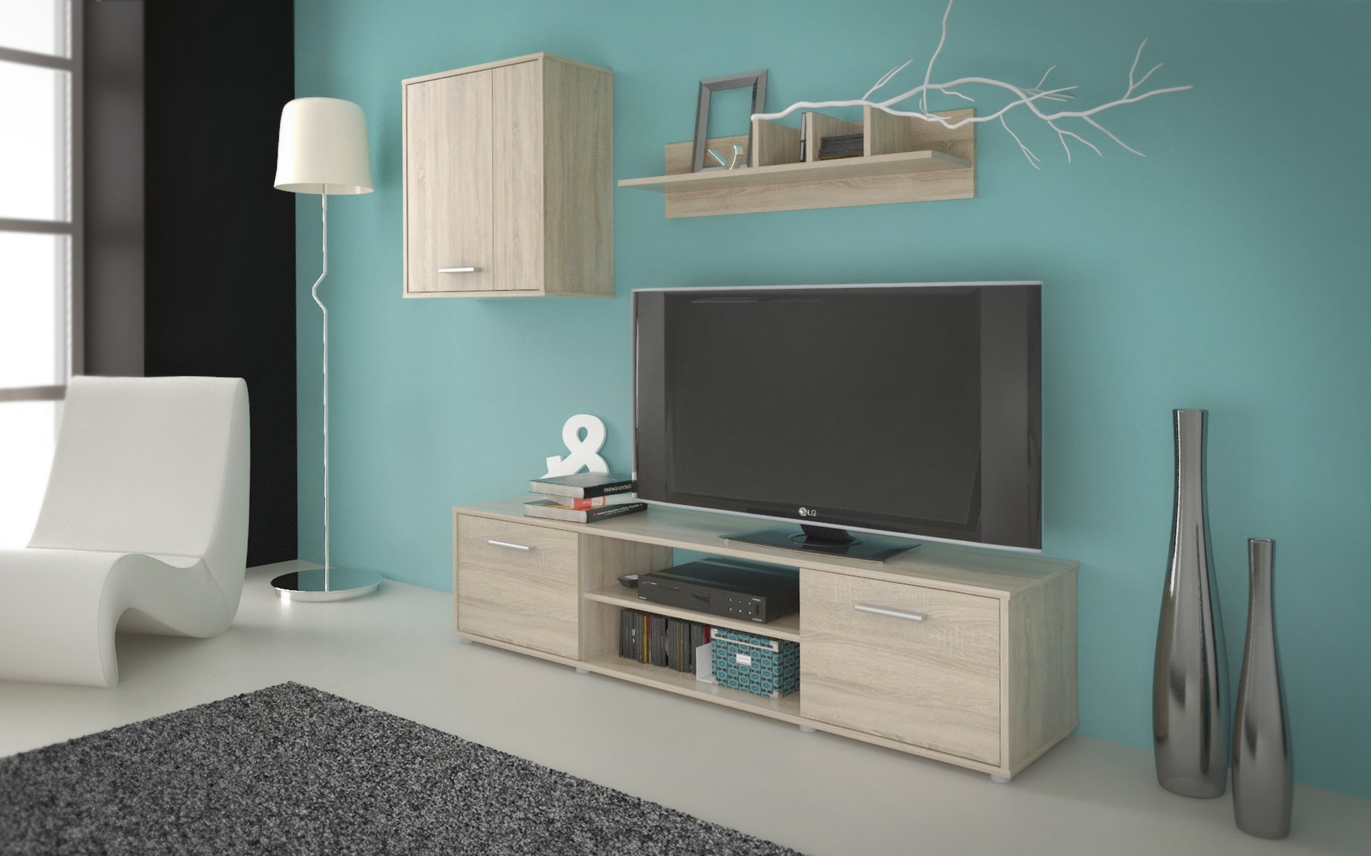 Obývací stěna Zuzana 1, dub sonoma