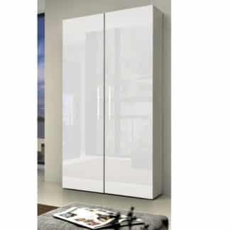 NICEA šatní skříň, bílá/bílý lesk