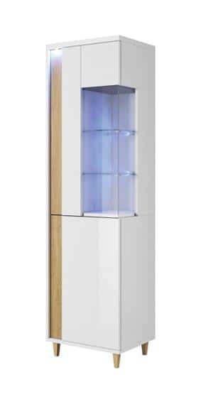 MARCO vitrína stojící 50/200 levá, bílá/dub
