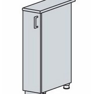 VERONA, dolní výsuvný skříňka 20 CA, bílá/zlatý jasan