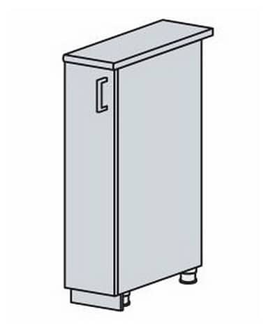 VERONA, dolní výsuvný skříňka 20 CA, bílá/zlatý jasan