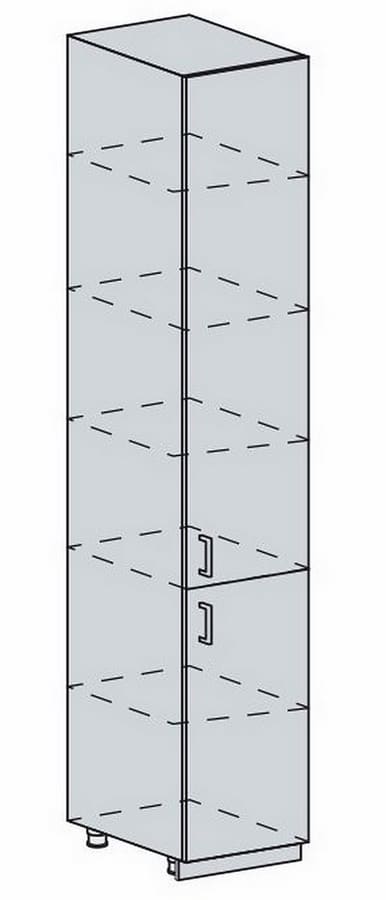 ANASTASIA, potravinová skříň 40 PV, bílá/bříza