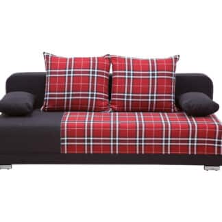 Rozkládací pohovka ZICO, červený vzor/černá