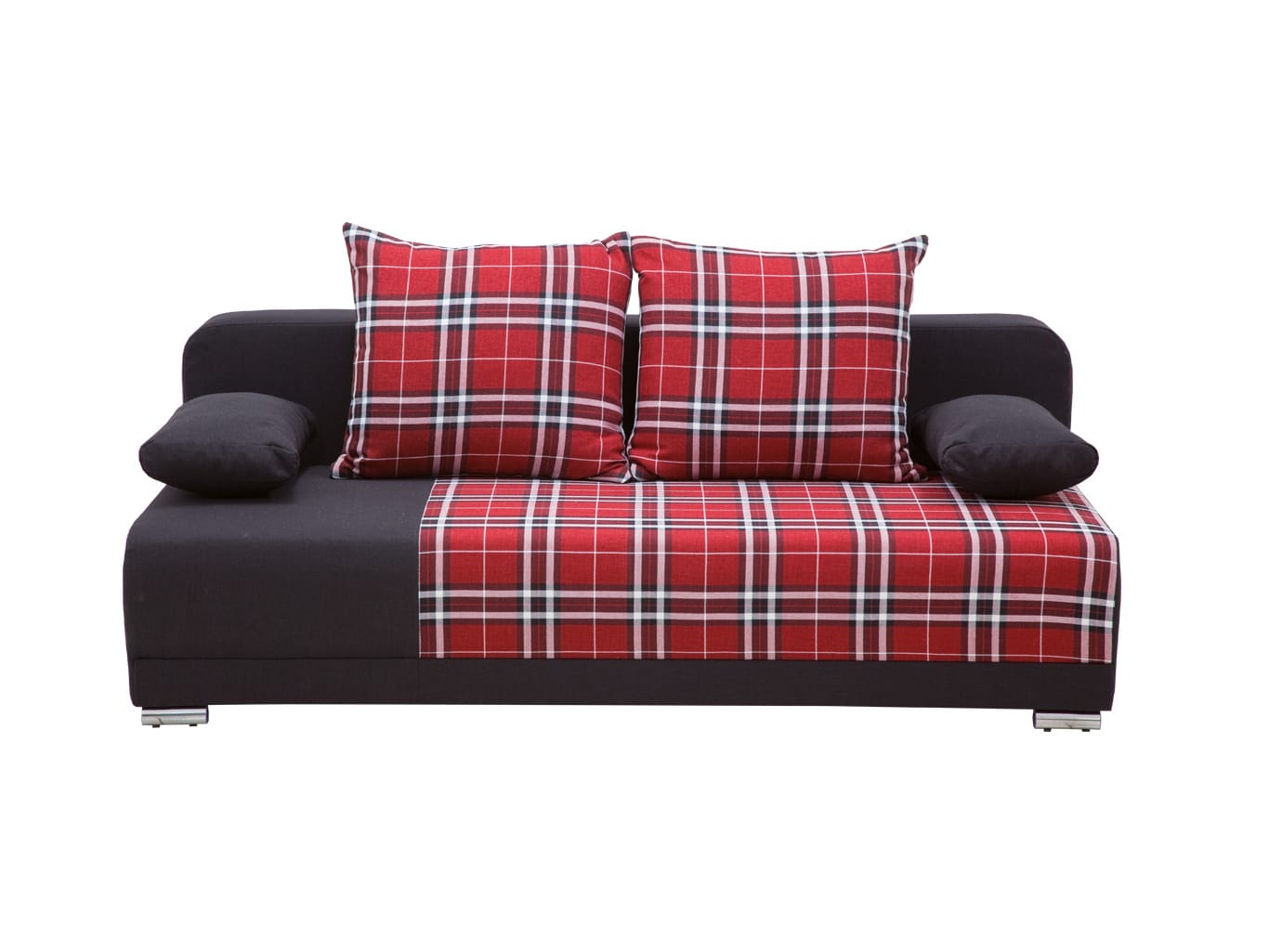 Rozkládací pohovka ZICO, červený vzor/černá