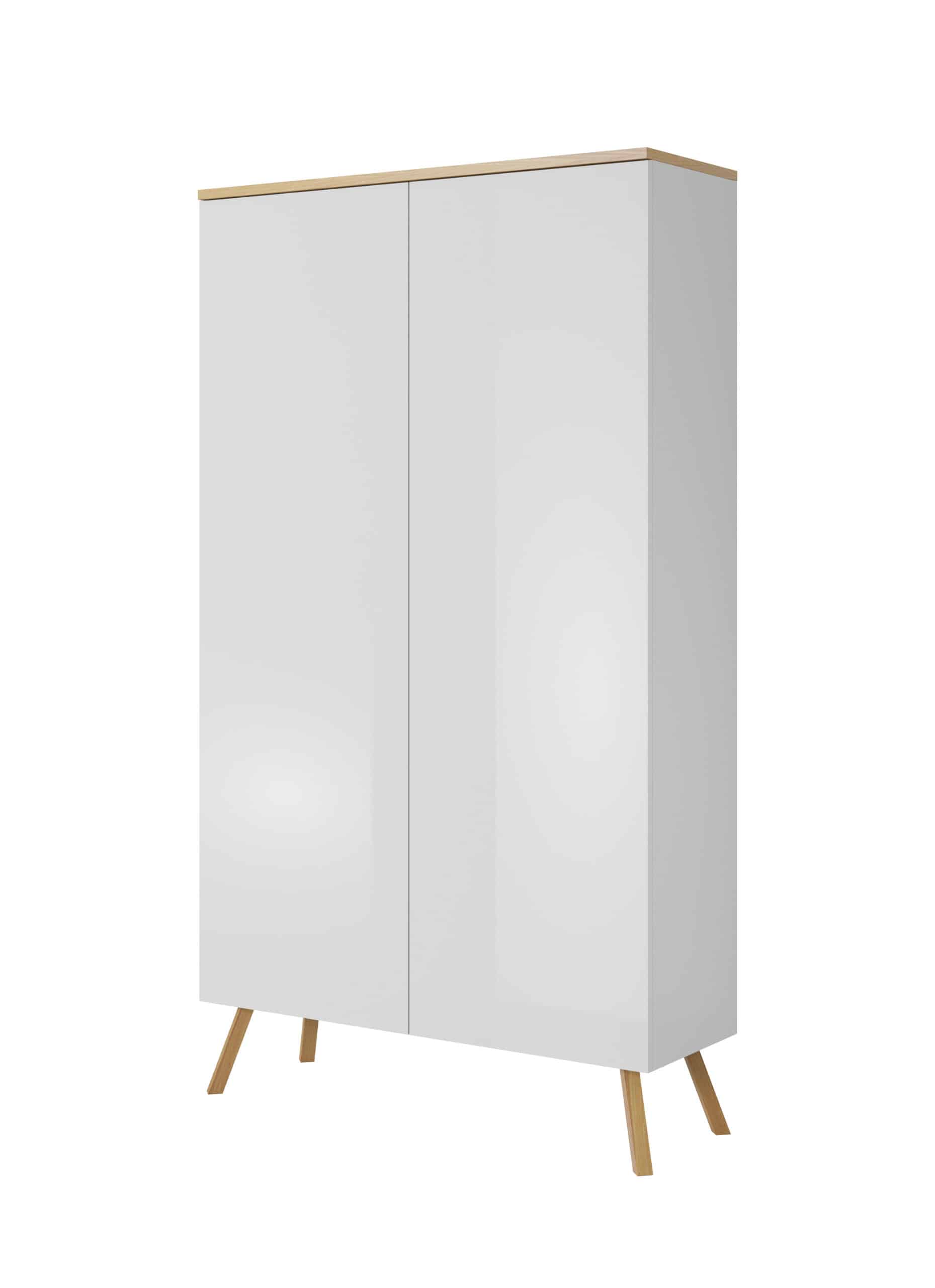 LIMA skříň, bílá/dub wotan