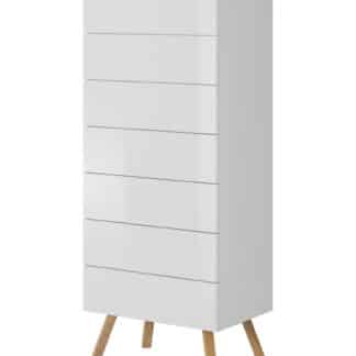 LIMA komoda 50 cm, bílá/dub wotan