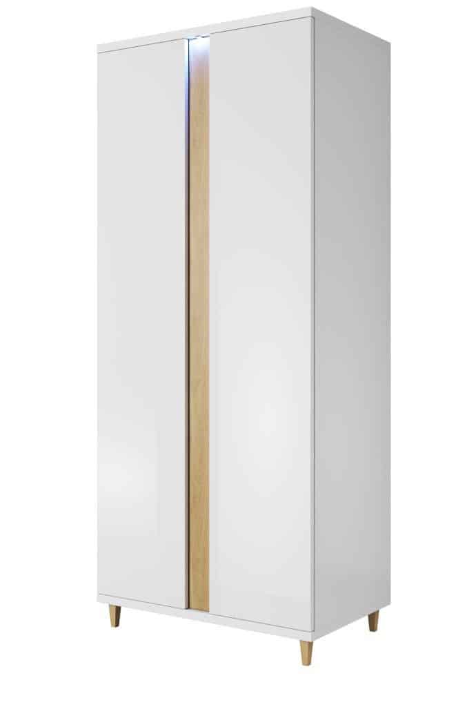 MARCO skříň 90/200, bílá/dub