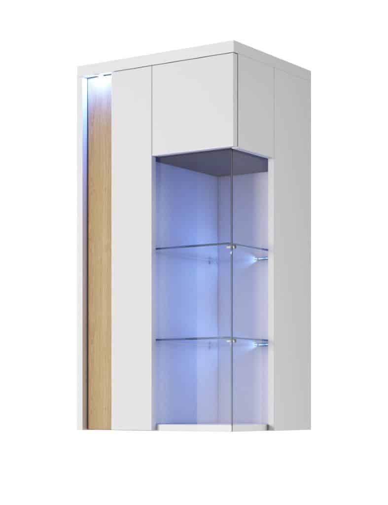 MARCO vitrína visící 50/110 levá, bílá/dub