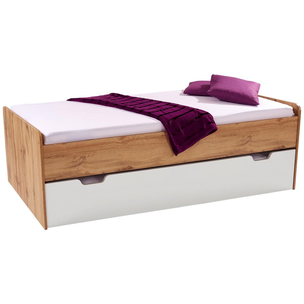 Möbelix Postel Maxi 2 90/200 Dub Wotan/bílá